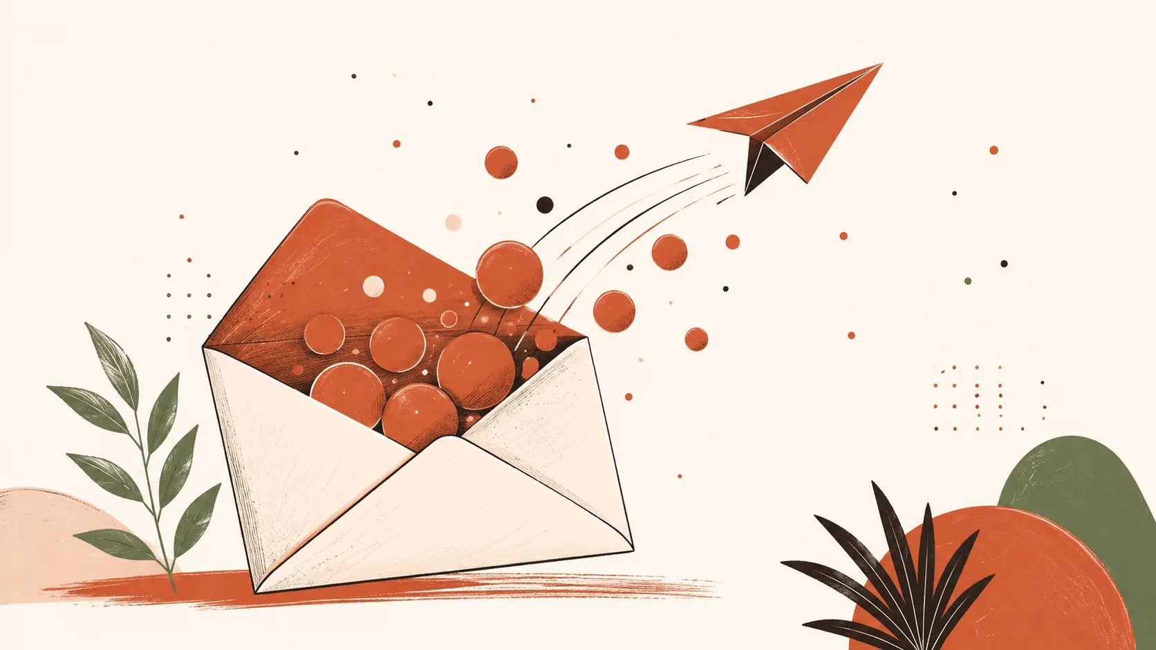 Ilustração editorial — envelope aberto com moedas terracotta a derramar e silhueta de avião de papel a voar para fora, representando bónus específicos para Aviator