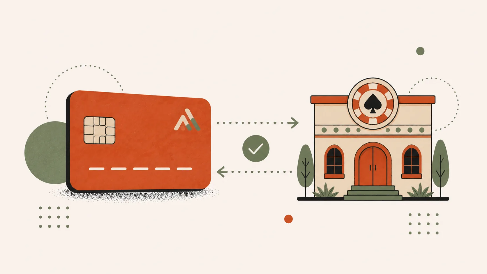 Ilustração editorial — cupão de papel com padrão decorativo de código QR e linhas de número de série pontilhadas, representando vouchers pré-pagos para casas de apostas